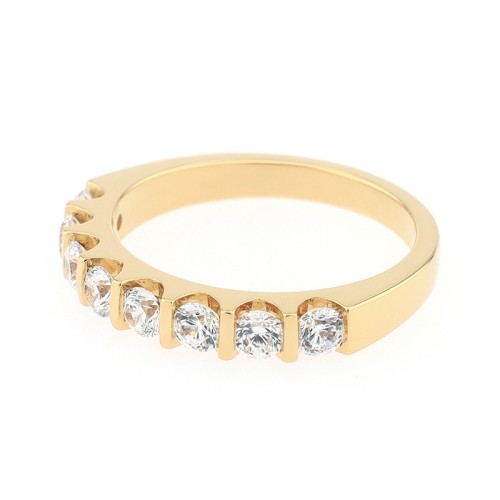 Bague Femme Alliance OR 750/1000 jaune et diamants 