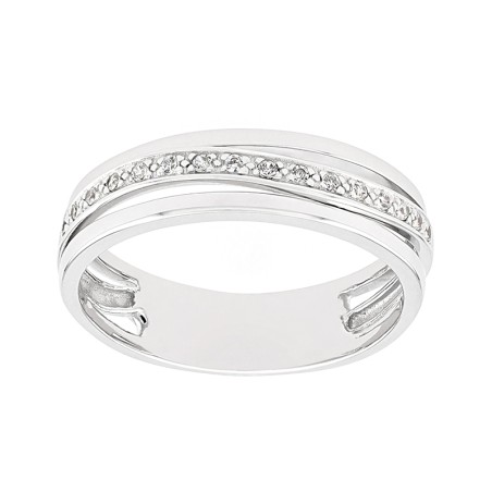 Bague femme alliance or 750/1000 blanc et diamants edo3c107gb5.750mil – bagues de mariage