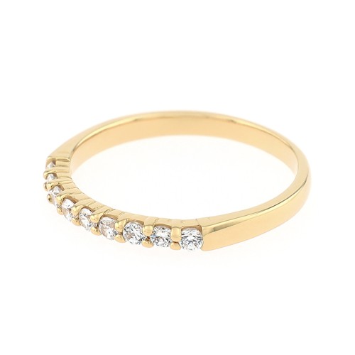 Bague Femme Alliance OR 750/1000 jaune et diamants 