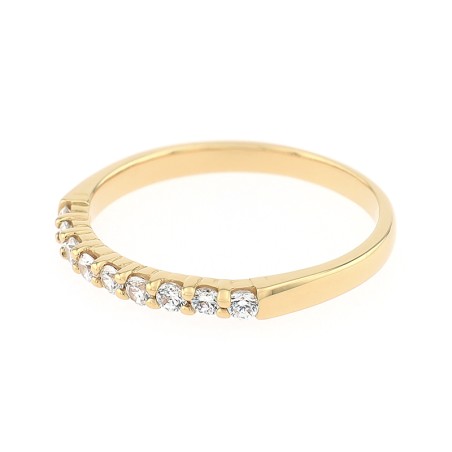 Bague Femme Alliance OR 750/1000 jaune et diamants 