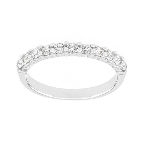 Bague Femme Alliance OR 750/1000 blanc et diamants 