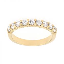 Bague femme alliance or 750/1000 jaune et diamants - alliances - edora - 0