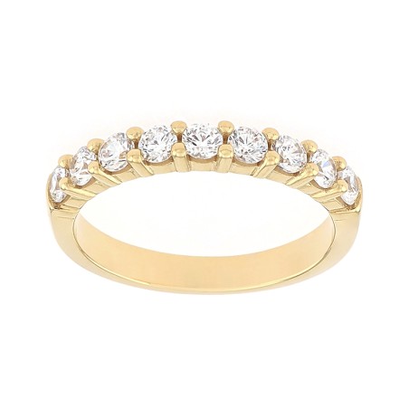 Bague femme alliance or 750/1000 jaune et diamants edo3l009jb2.750mil – bagues de mariage
