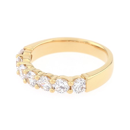 Bague Femme Alliance OR 750/1000 jaune et diamants 
