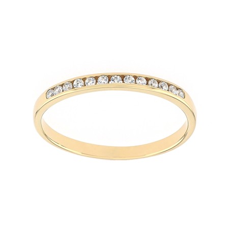 Bague femme alliance or 750/1000 jaune et diamants edo3l022jb2.750mil – bagues de mariage