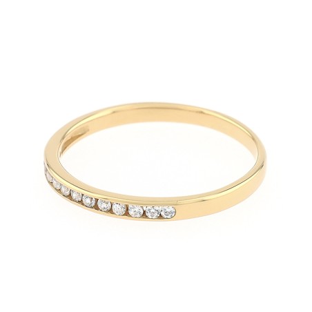 Bague Femme Alliance OR 750/1000 jaune et diamants 