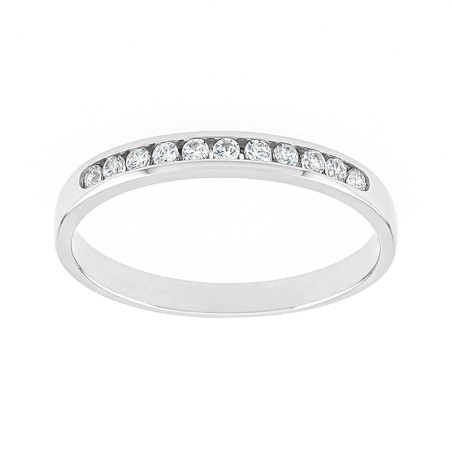 Bague femme alliance or 750/1000 blanc et diamants edo3l023gb2.750mil – bagues de mariage
