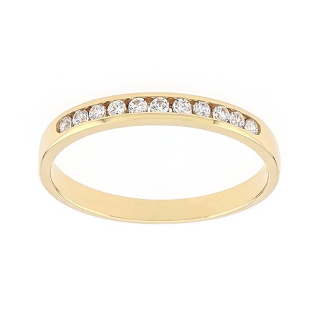 Bague femme alliance or 750/1000 jaune et diamants edo3l023jb2.750mil – bagues de mariage