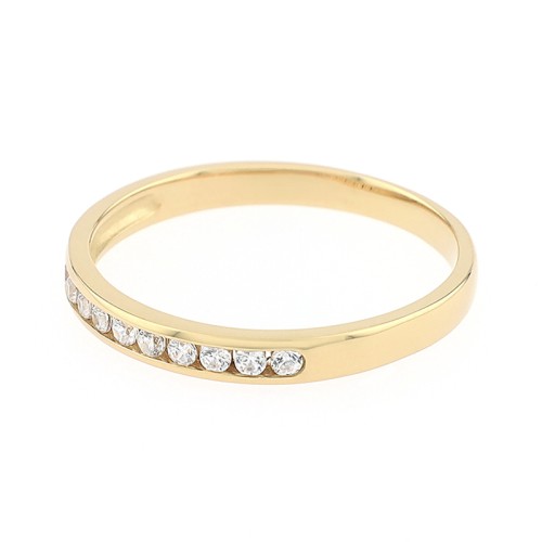 Bague Femme Alliance OR 750/1000 jaune et diamants 