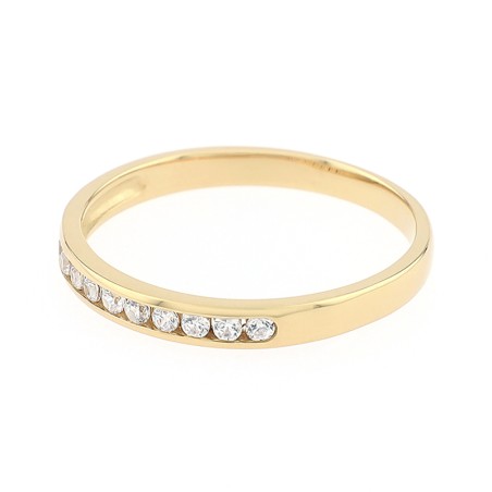 Bague Femme Alliance OR 750/1000 jaune et diamants 