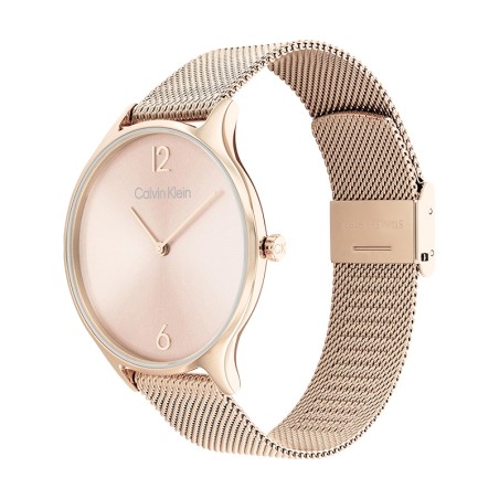 montre femme CALVIN KLEIN TIMELESS 2H acier doré rose