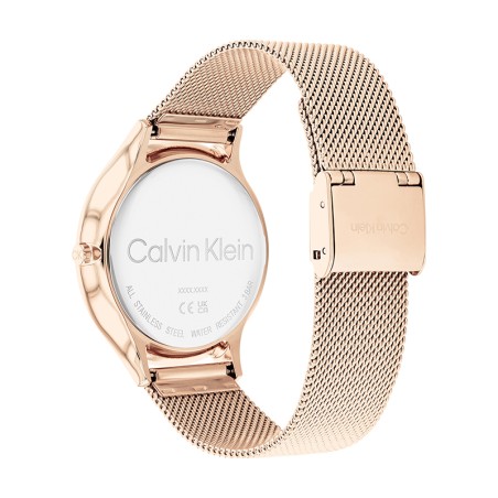 Montre femme calvin klein timeless 2h acier doré rose 25200002 – montres femme