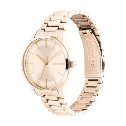 Montre femme calvin klein iconic bracelet acier doré rose - montres-femme - edora - 1