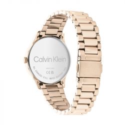 Montre femme calvin klein iconic bracelet acier doré rose - montres-femme - edora - 2