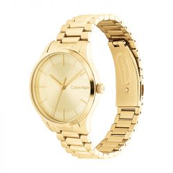 Montre femme calvin klein iconic bracelet acier doré - montres-femme - edora - 1