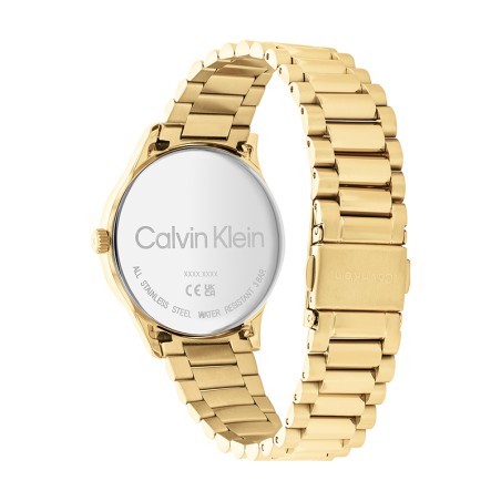 Montre femme calvin klein iconic bracelet acier doré 25200043 – montres femme