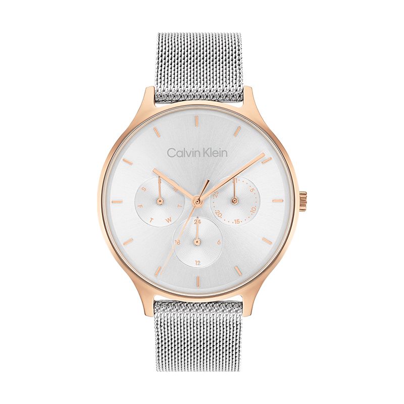Montre femme calvin klein timeless multi acier argenté - montres-femme - edora