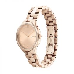 Montre femme calvin klein linked acier doré rose - montres-femme - edora - 1