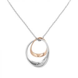 Collier femme calvin klein warped rings acier bicolore  - colliers-femme - edora - 1
