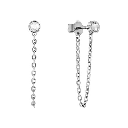Boucles d'oreilles femme pendantes CALVIN KLEINCALVIN KLEIN LINKED acier argenté et cristaux