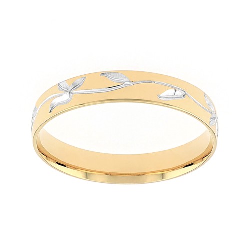 Bague Femme Alliance OR 750/1000 bicolore