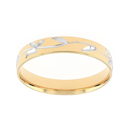 Bague femme alliance or 750/1000 bicolore 3m013b35.750mil – bagues de mariage