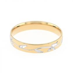 Bague femme alliance or 750/1000 bicolore - alliances - edora - 1