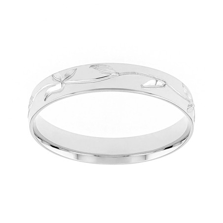 Bague femme alliance or 750/1000 blanc edo3m013g35.750mil – bagues de mariage