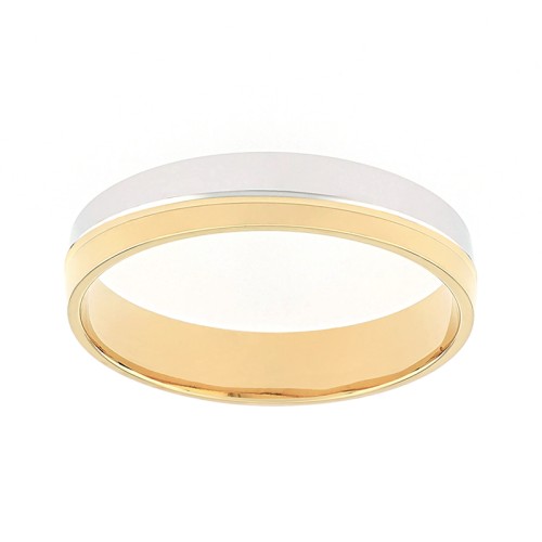 Bague Mixte Alliance ruban OR 750/1000 bicolore 