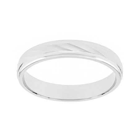 Bague mixte alliance ciselée or 750/1000 blanc edo3y012g35_750mill – bagues de mariage