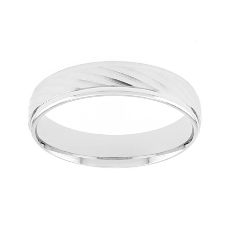 Bague mixte alliance ruban or 750/1000 blanc edo3y012g50.750mil – bagues de mariage