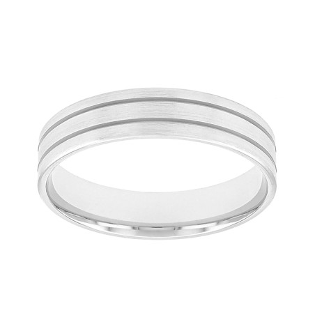 Bague mixte alliance ruban or 750/1000 blanc edo3y044g50.750mil – bagues de mariage