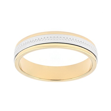 Bague mixte alliance or 750/1000 bicolore edos02.07105_750mill – bagues de mariage