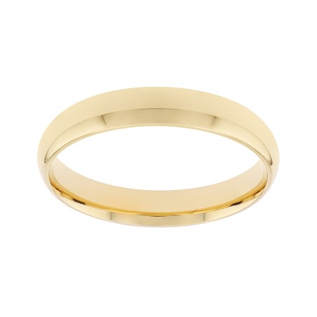 Bague mixte alliance demi-jonc confort or 750/1000 jaune edo3212335.750mill – bagues de mariage