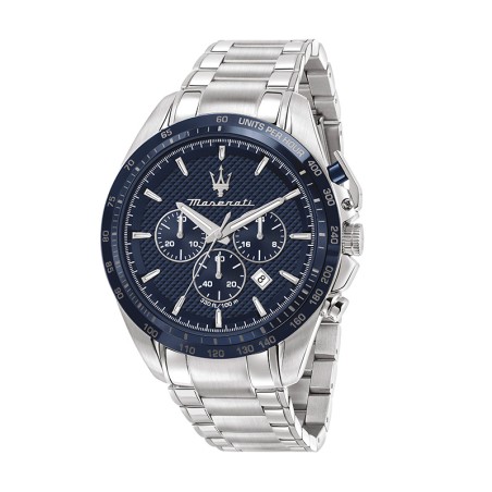 Montre homme chronographe maserati traguardo  acier argenté   – montres homme