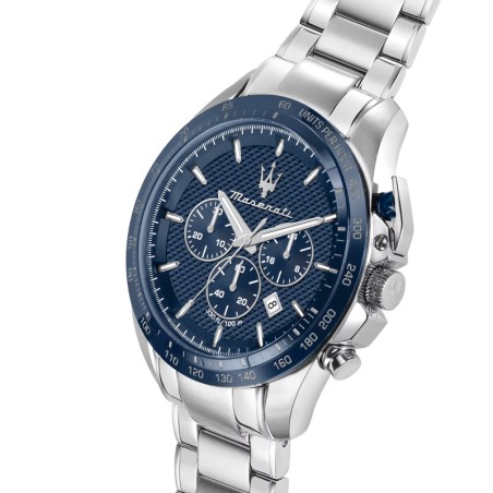 Montre homme chronographe maserati traguardo  acier argenté   – montres homme