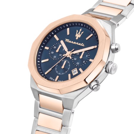 Montre homme chronographe maserati acier bicolore  – montres homme
