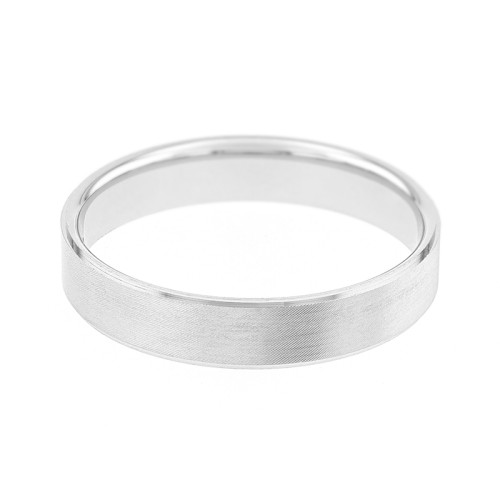 Bague Mixte Alliance contemporaine OR 750/1000 blanc 