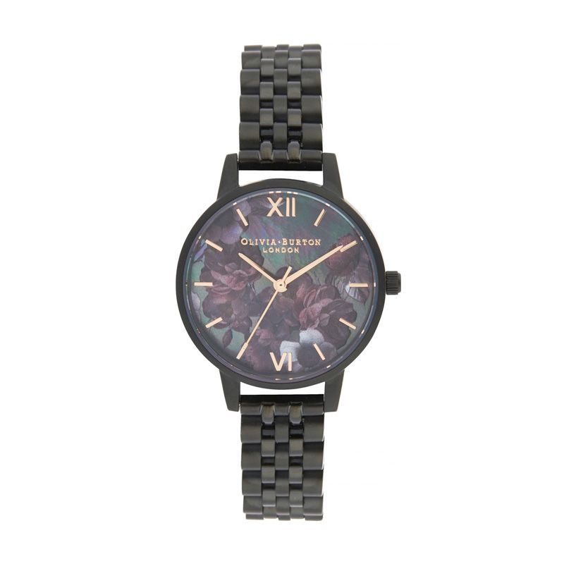 Montre femme olivia burton acier noir  - montres-femme - edora