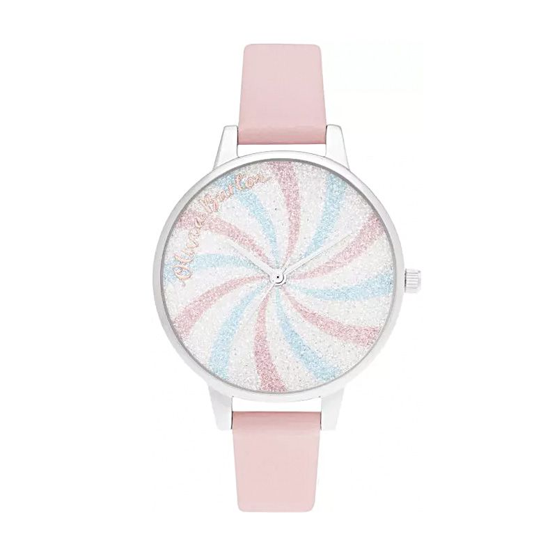 Montre femme olivia burton candy shop cuir rose - montres-femme - edora