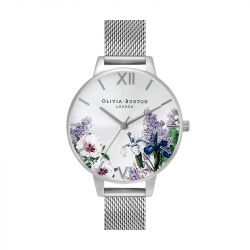 Montre femme olivia burton secret garden acier argenté - montres-femme - edora - 0