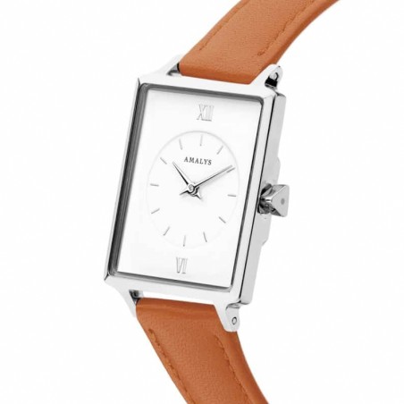 Montre femme amalys lou cuir orange – montres femme