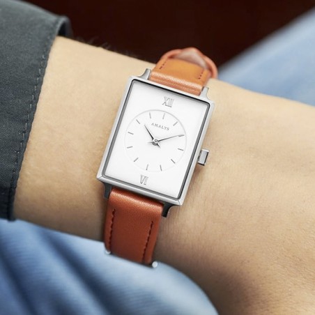 Montre femme amalys lou cuir orange – montres femme