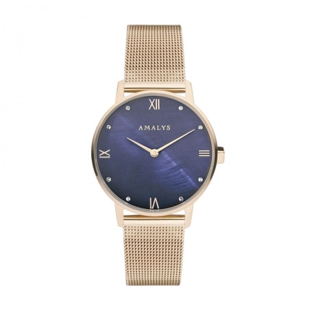 Montre femme amalys manon acier doré rose – montres femme