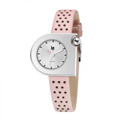 Montre femme lip mach 2000 mini cuir rose - montres-femme - edora - 0