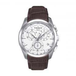 Montre homme chronographe tissot couturier chronograph cuir brun  - montres-homme - edora - 0