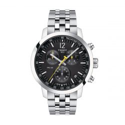 Montre homme chronographe tissot t-sport prc 200 chronograph silicone noir - montres-homme - edora - 0