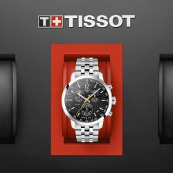 Montre homme chronographe tissot t-sport prc 200 chronograph silicone noir - montres-homme - edora - 3