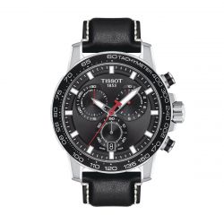 Montre homme chronographe tissot t-sport supersport chrono cuir noir - montres-homme - edora - 0