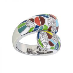 Bague femme una storia savane argent925/1000 et oxydes bg16004 - bagues-femmes - edora - 0